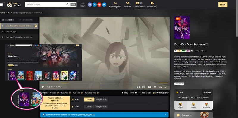 unblocked anime website for school: aniwatcher