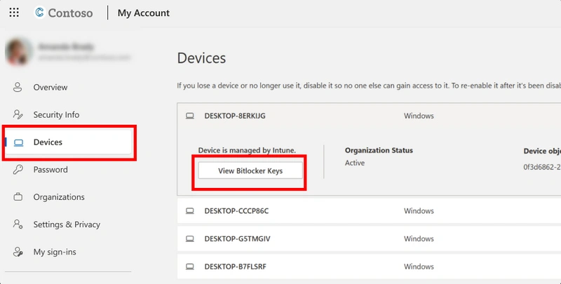 how to find bitlocker recovery key