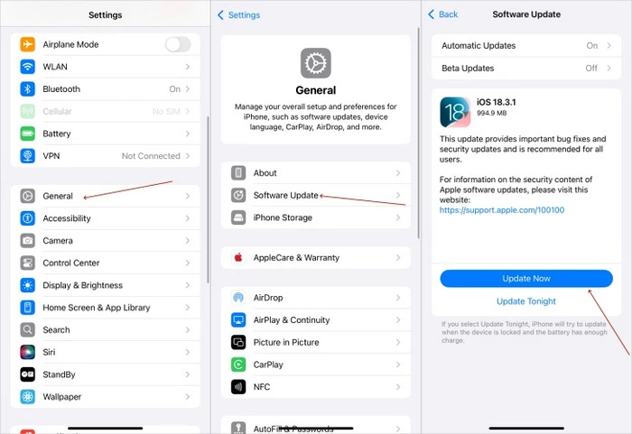 update to latest ios