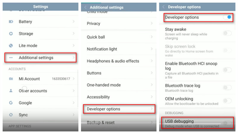 enable debugging mode on xiaomi mi mix