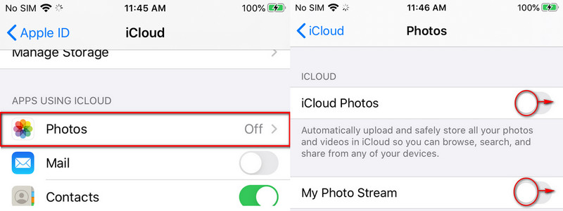 Turn on iCloud Photo