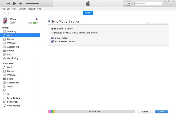 sync voice memos to itunes library