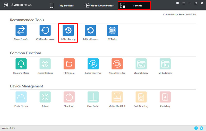 1-click backup redmi note 6 pro