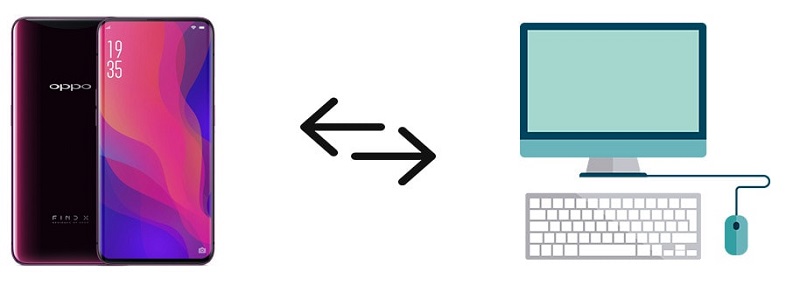 transfer photos between OPPO Find X and PC