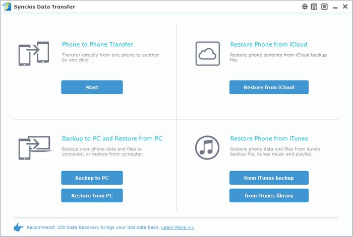 Syncios data transfer