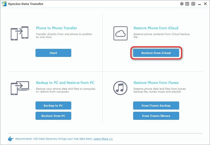 restore phone from iCloud