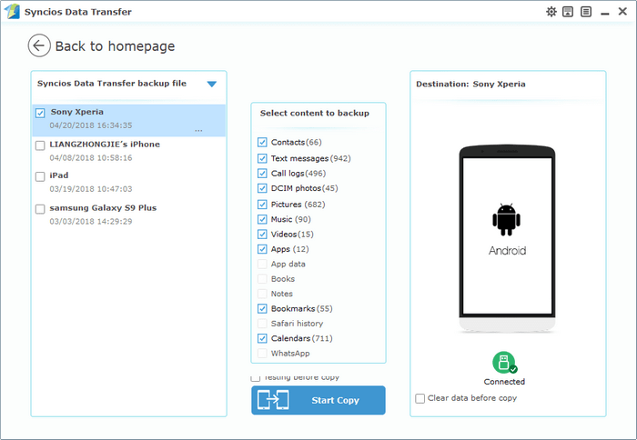 restore Sony Xperia XZ2