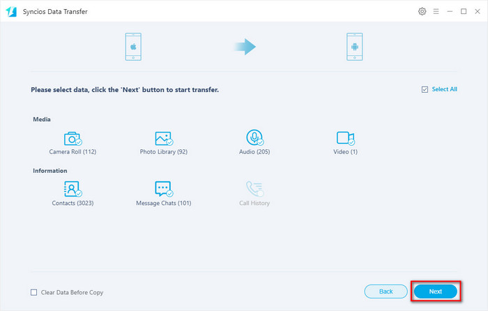 transfer iPhone data to OnePlus 8/8 Pro