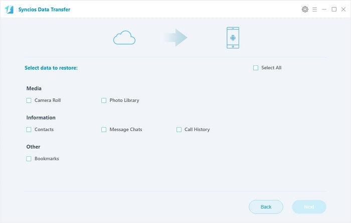 Transfer iCloud backup files to Xiaomi Redmi Note 5