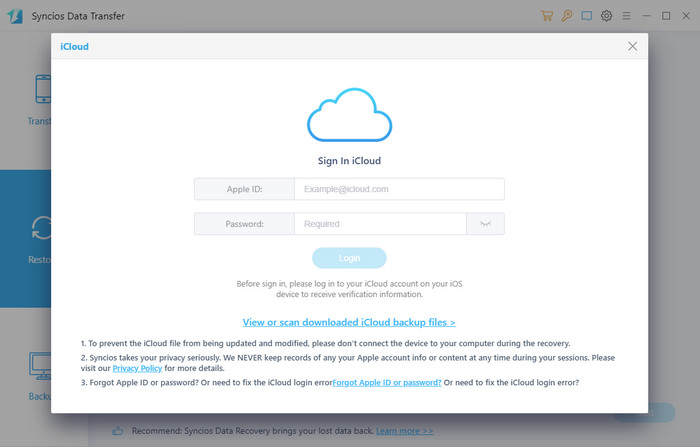 download iCloud backups to computer