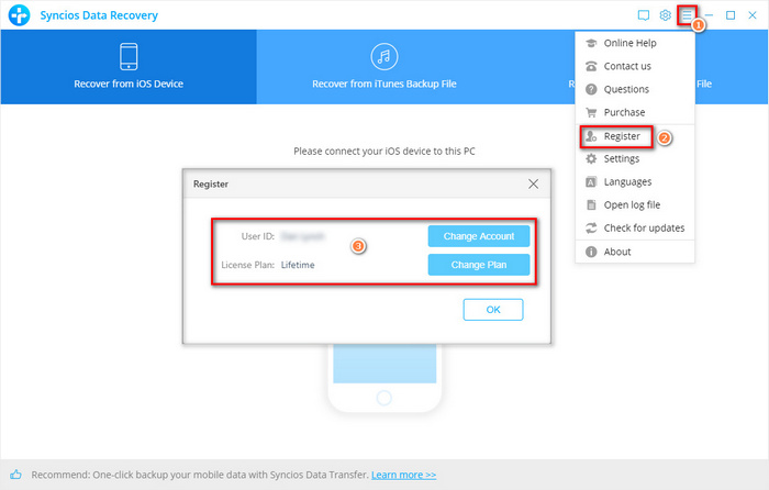 register syncios data recovery windows version