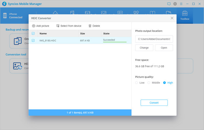 HEIC Converter in Toolbox